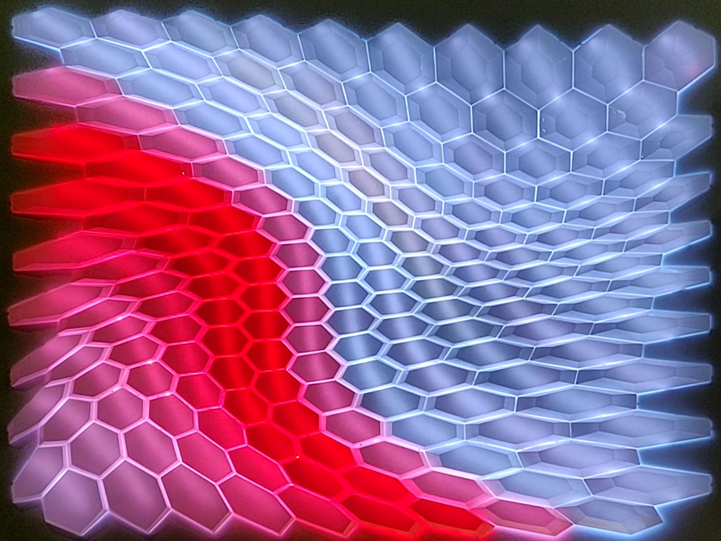 HEXA-LED red to white gradient transition 50%