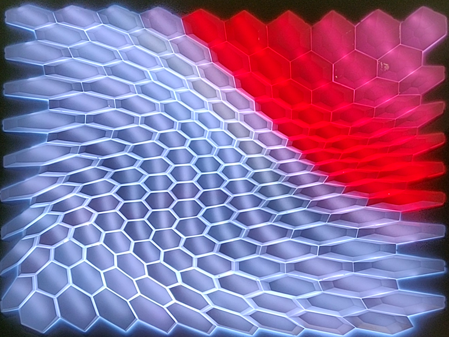 HEXA-LED white to red gradient transition 60%